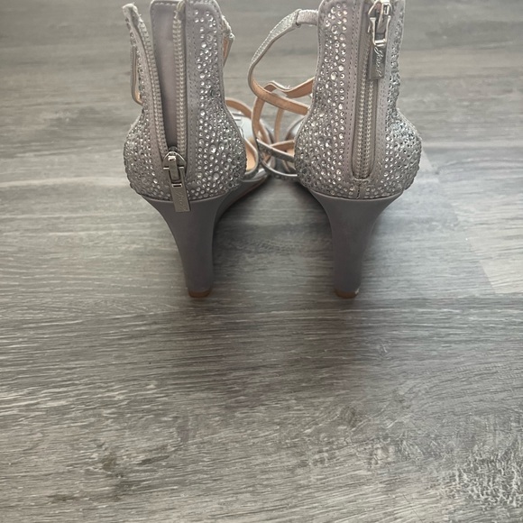 Jewel by Badgley Mischka embellished Ally wedge heels - Picture 7 of 10